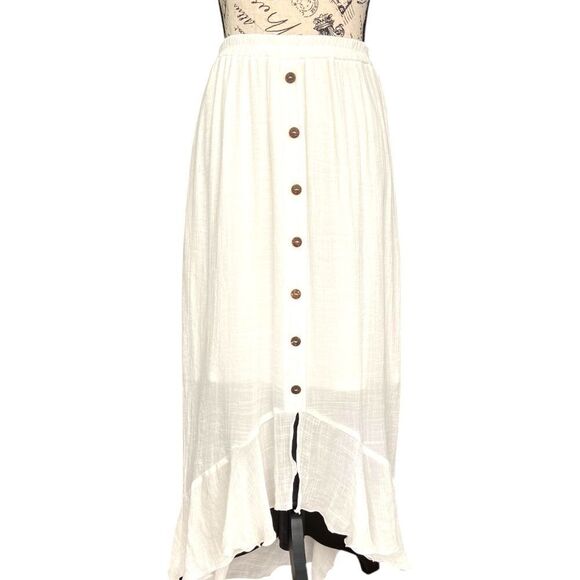 AGB High-Low Boho Flowy Skirt in Size Medium - Picture 1 of 11